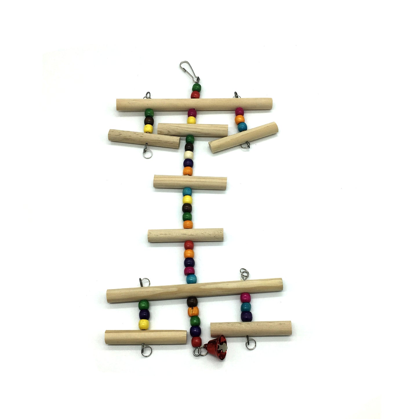 Wooden Parrot Chew Toy Hanging String Bird Cage Accessory 3