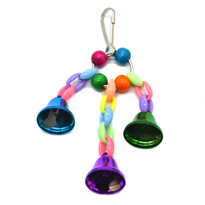 Plastic Parrot Cage Bell String Hanging Toy Small and Large 5