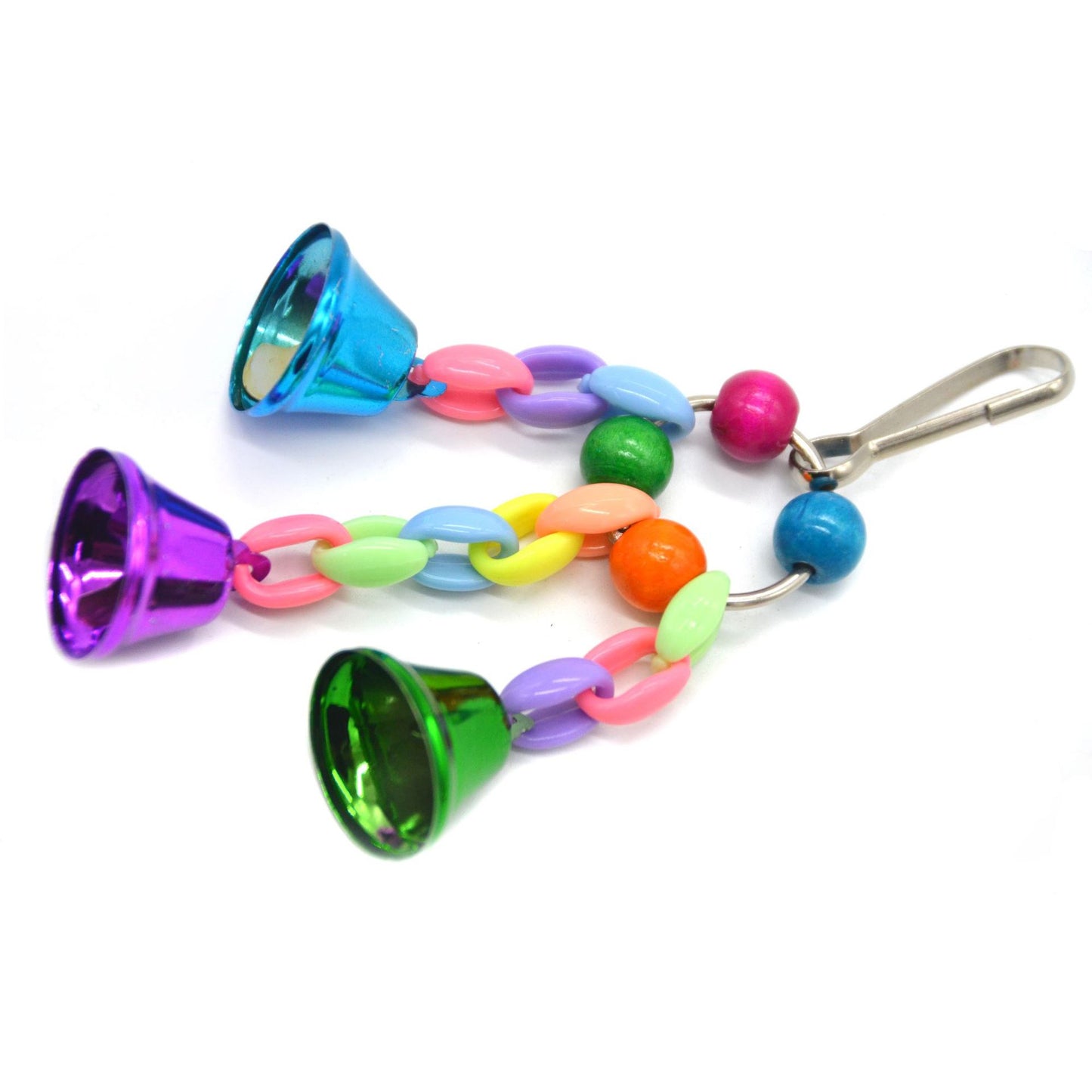 Plastic Parrot Cage Bell String Hanging Toy Small and Large 4