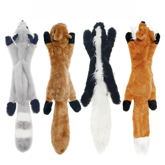 Plush Dog Toy Squeaky Animal with 2 Squeakers Soft Lightweight