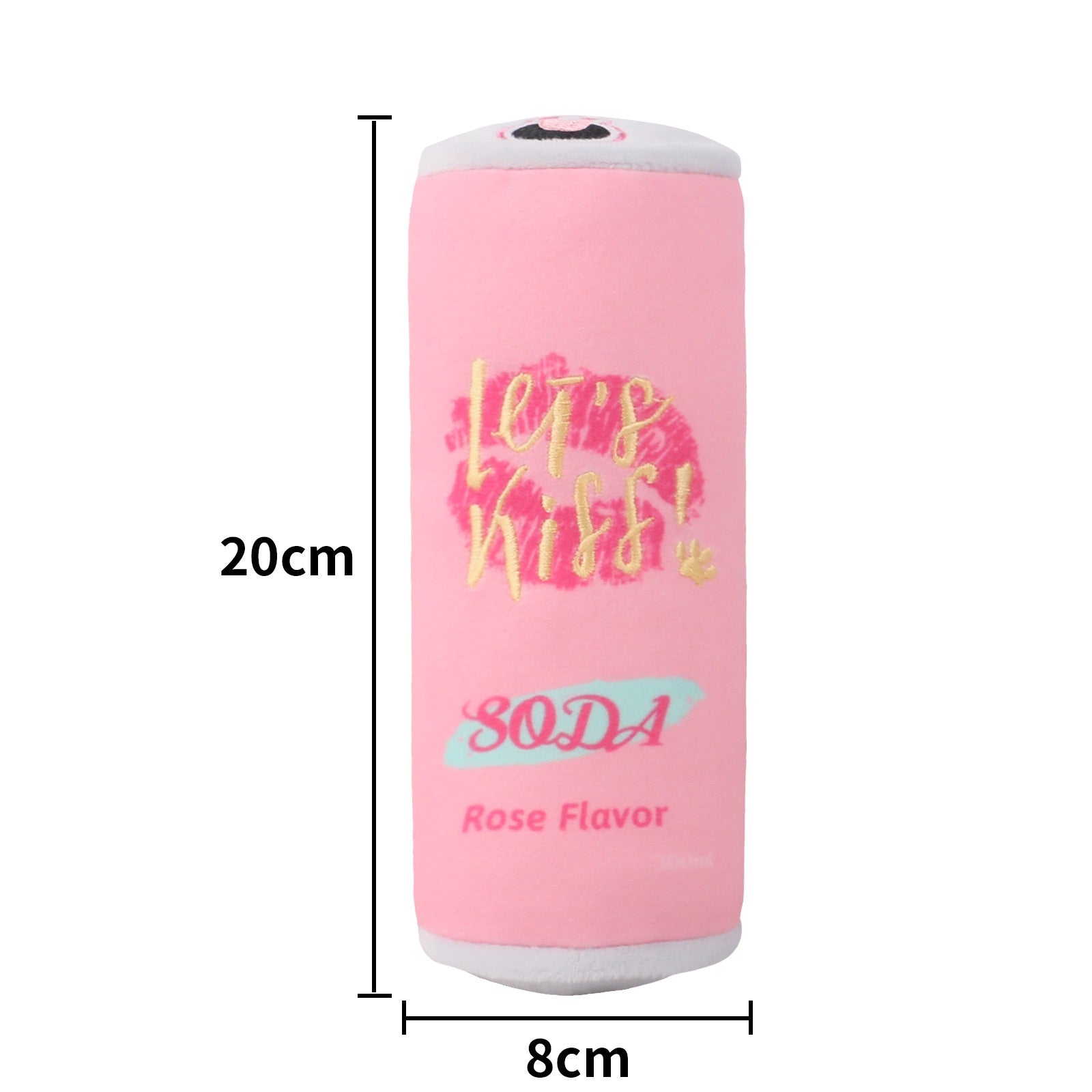 Plush Dog Toy Soda Can Shape Soft Durable 8x20cm 4