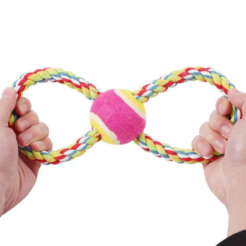 Cotton Dog Rope Toy Durable Knot Chew Toy for Dogs 8