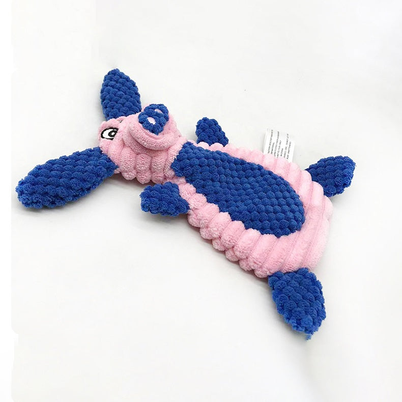 Cartoon Animal Plush Dog Toy Soft Squeaky Rabbit Pig 3