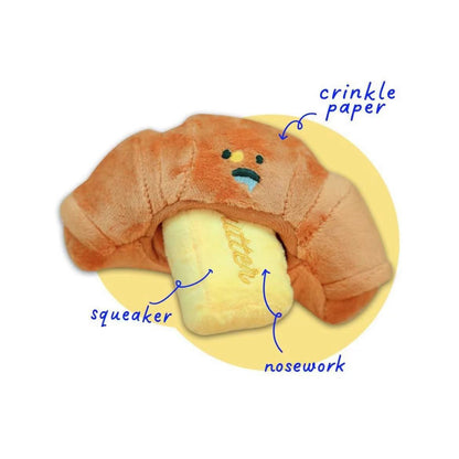Croissant Plush Dog Toy Soft Squeaky Pet Chew Toy 5