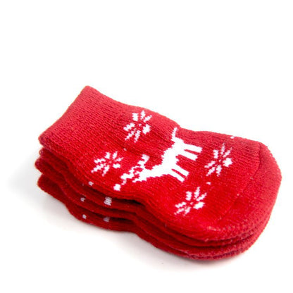 Cotton Dog Warm Socks Christmas Holiday 4 Pack Set 3