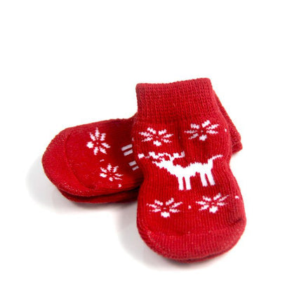 Cotton Dog Warm Socks Christmas Holiday 4 Pack Set 4