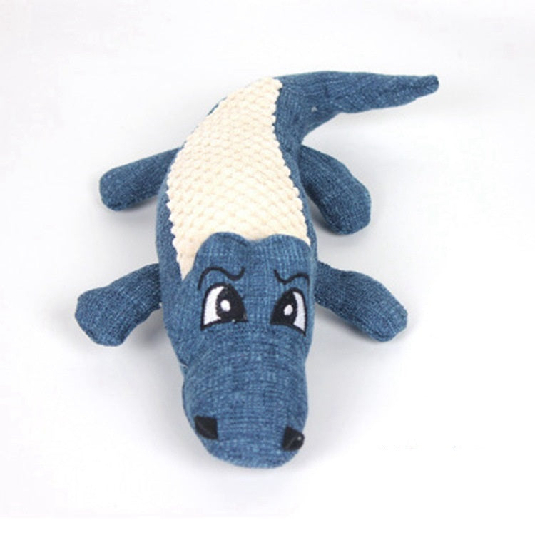 Plush Crocodile Dog Toy Soft Squeaky Plush Fabric 4