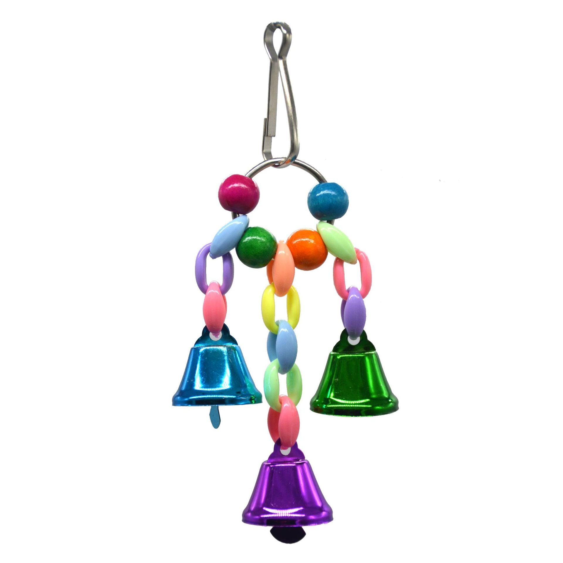 Plastic Parrot Cage Bell String Hanging Toy Small and Large 6