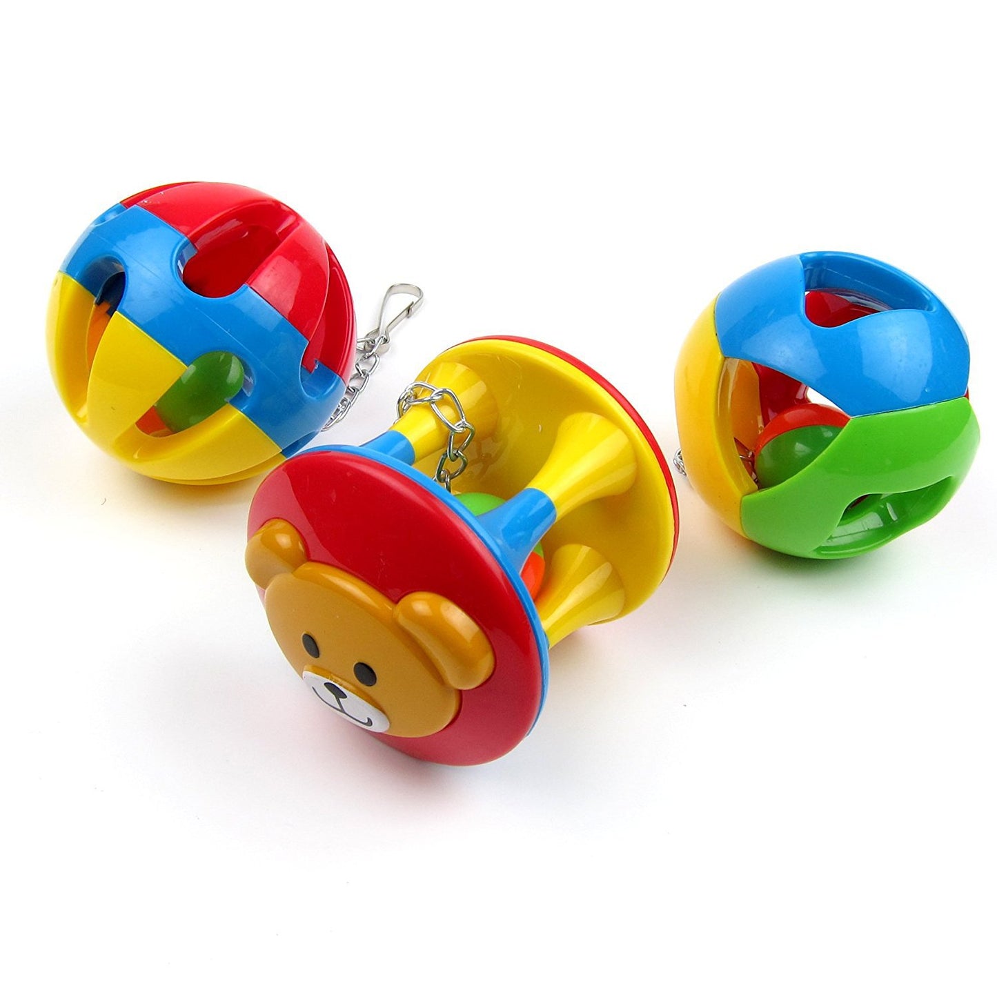 Plastic Parrot Toy Bell Ball Hanging Cage Accessory