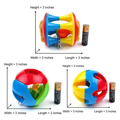 Plastic Parrot Toy Bell Ball Hanging Cage Accessory 3