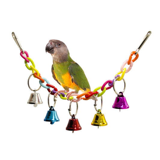Acrylic Parrot Climbing Toy Bell Suspension Bridge 32cm