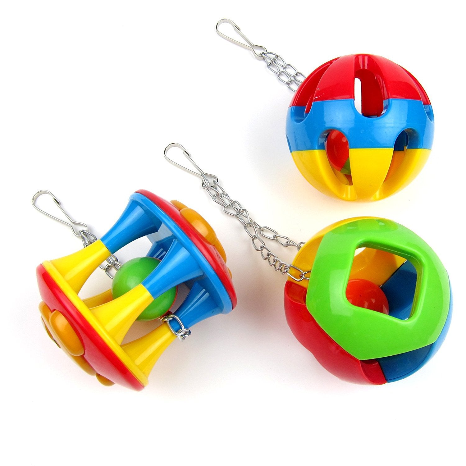 Plastic Parrot Toy Bell Ball Hanging Cage Accessory 2
