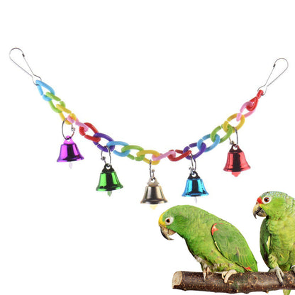 Acrylic Parrot Climbing Toy Bell Suspension Bridge 32cm 2