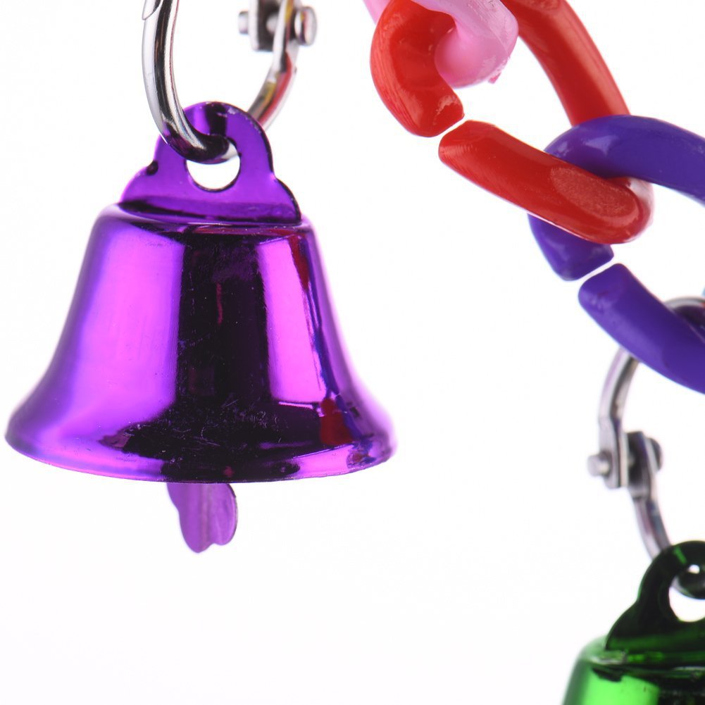 Acrylic Parrot Climbing Toy Bell Suspension Bridge 32cm 4