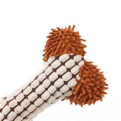 Cartoon Bone Plush Dog Squeaky Toy 20x11cm 4