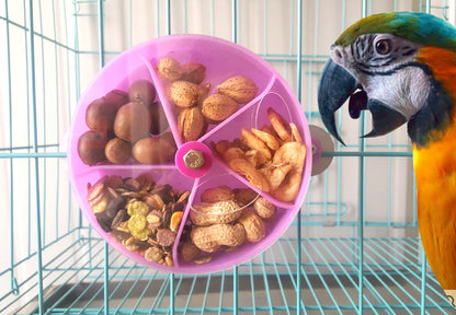 Plastic Parrot Feeder Compartment Food Box Cage Accessory
