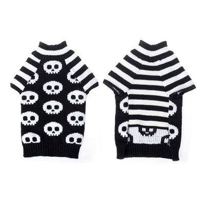 Halloween Dog Sweater Skull Knit Soft Comfortable 5