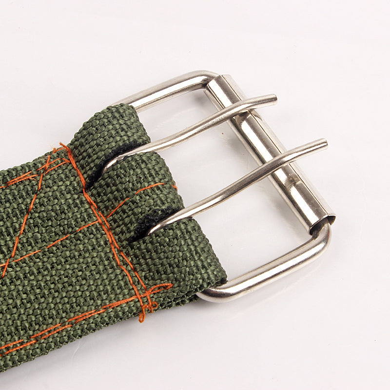 Nylon Dog Collar Adjustable Army Green with Metal Buckle