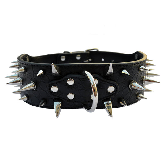 PU Dog Collar Rivet Studded Adjustable Durable