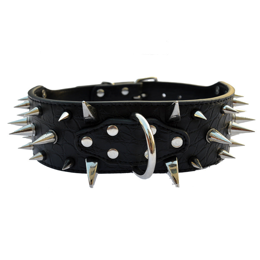 PU Dog Collar Rivet Studded Adjustable Durable 3
