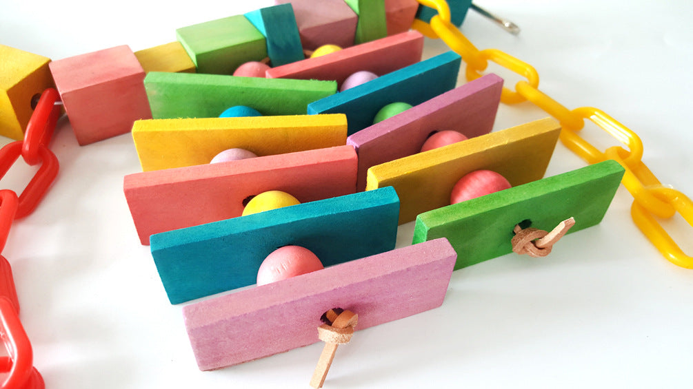 Wooden Parrot Climbing Toy Suspension Bridge Soft Bridge 5