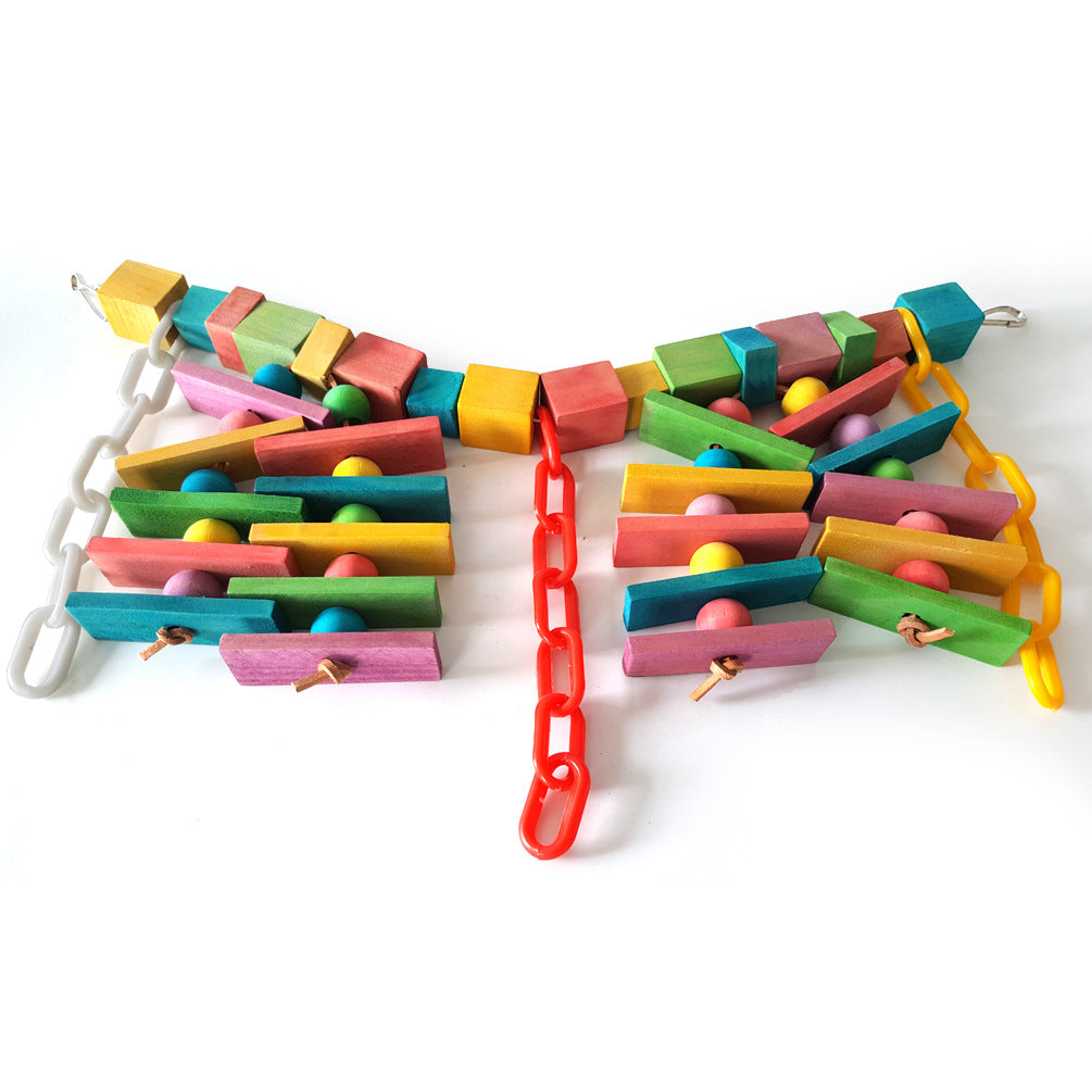 Wooden Parrot Climbing Toy Suspension Bridge Soft Bridge 2