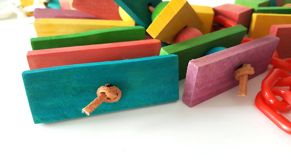 Wooden Parrot Climbing Toy Suspension Bridge Soft Bridge 3