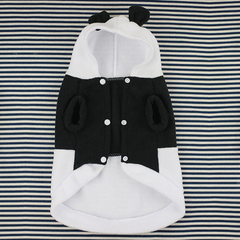 Polar Fleece Panda Dog Hoodie Clothes for Small to XL Dogs 2