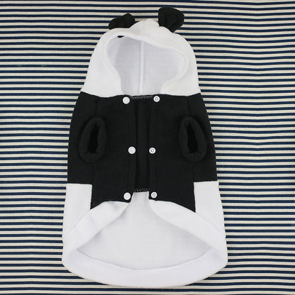 Polar Fleece Panda Dog Hoodie Clothes for Small to XL Dogs 2