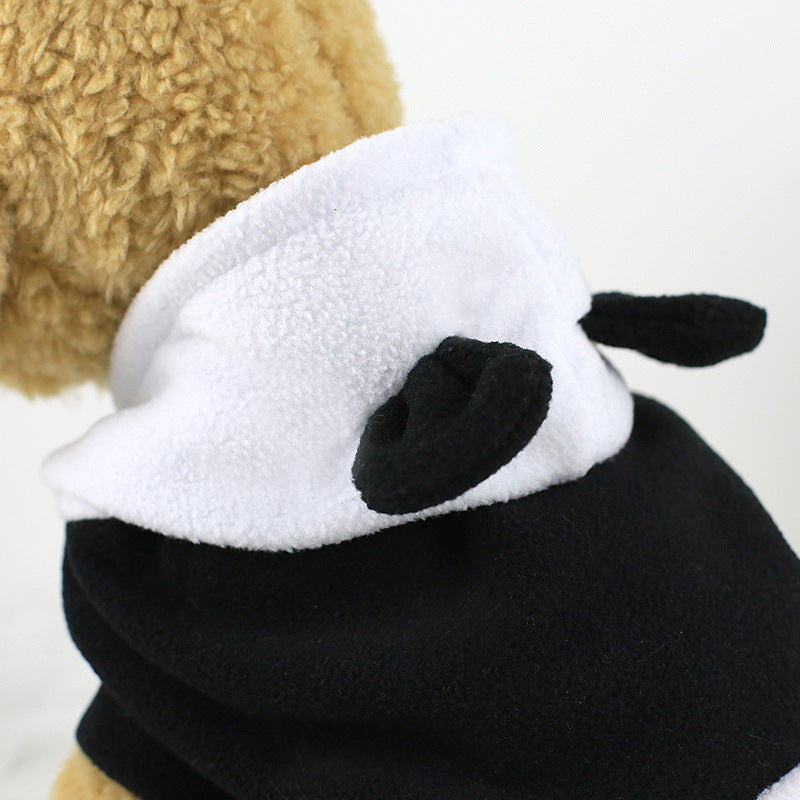 Polar Fleece Panda Dog Hoodie Clothes for Small to XL Dogs 4