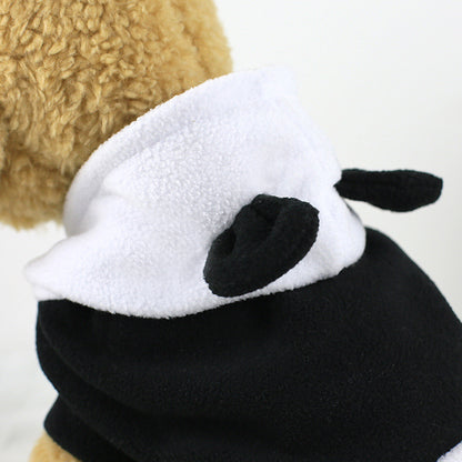 Polar Fleece Panda Dog Hoodie Clothes for Small to XL Dogs 4