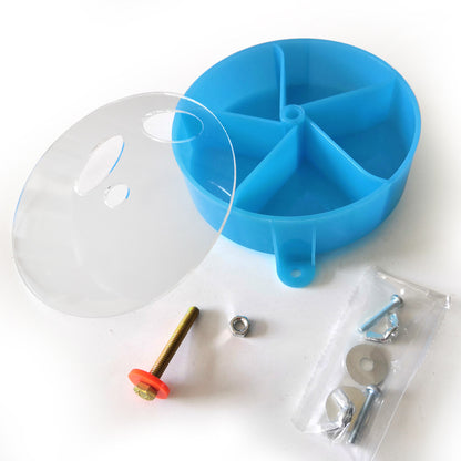 Plastic Parrot Feeder Compartment Food Box Cage Accessory 3