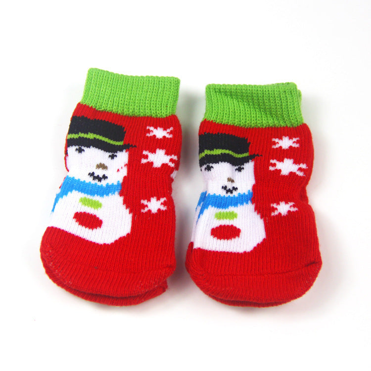Cotton Dog Warm Socks Christmas Holiday 4 Pack Set 8