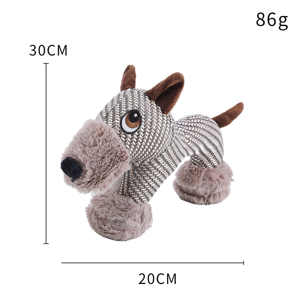 Squeaky Plush Dog Toy Soft Durable Interactive 4