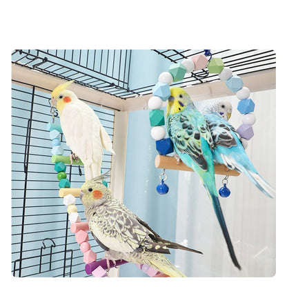 Wooden Parrot Swing Ladder Cage Toy for Parrots 2