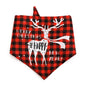 Christmas Dog Bandana Polyester Reindeer Print Adjustable Neck