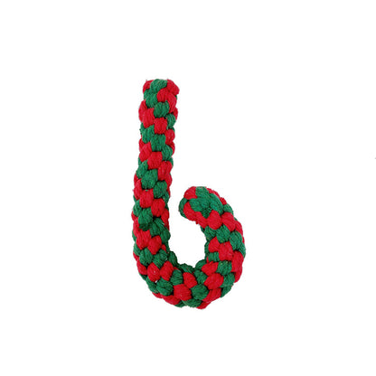 Cotton Dog Rope Toy Christmas Set 5 Pack Festive Chew Toys 5