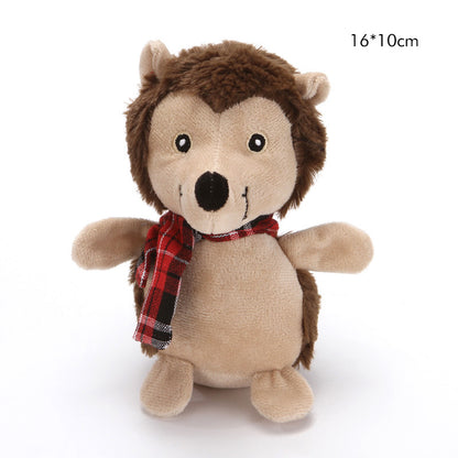 Christmas Plush Dog Toy Santa Reindeer Snowflake Bear Squeaker 9