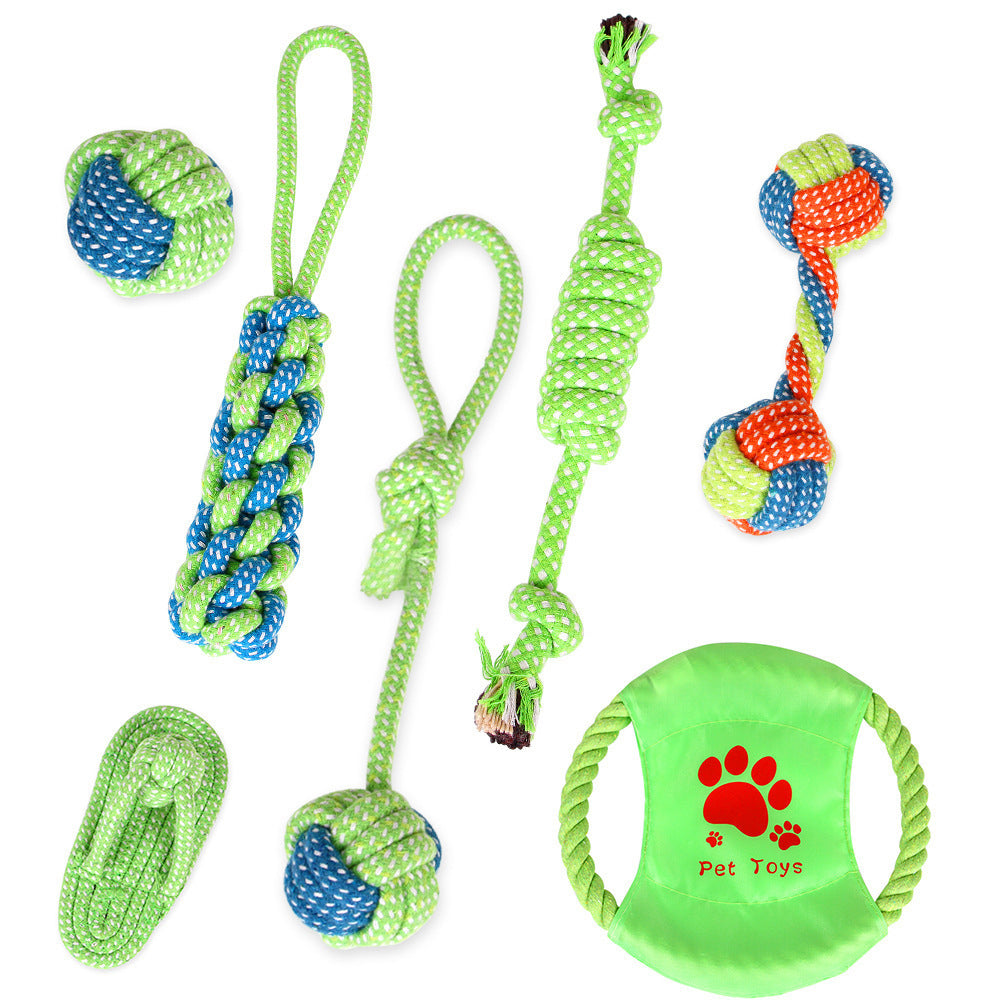 Cotton Dog Rope Toy DIY Pack Customizable for Chewing 6