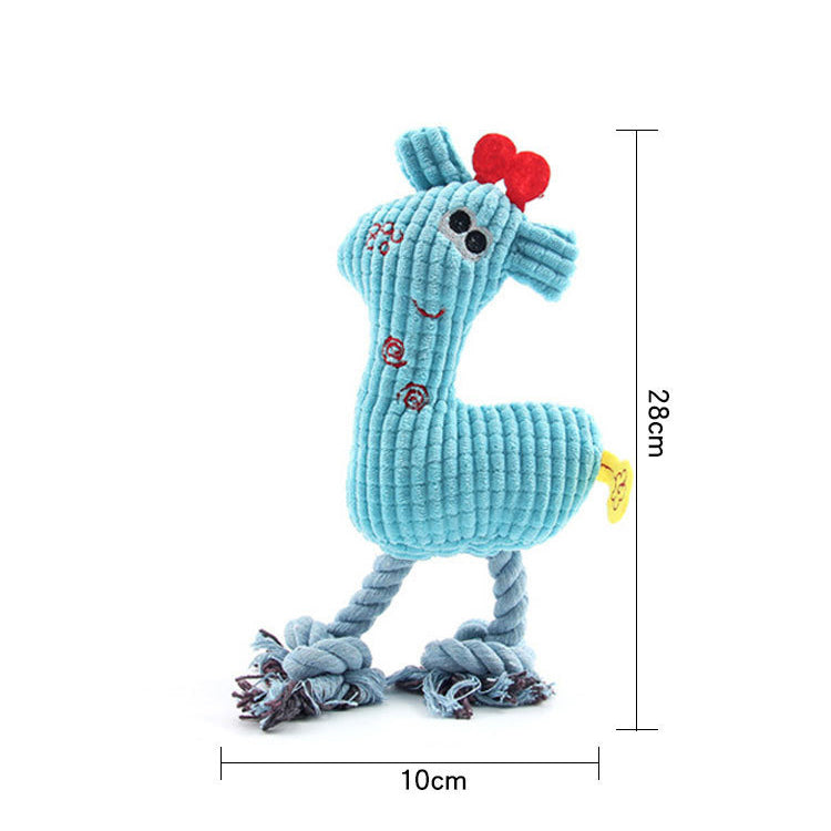 Deer Plush Dog Toy with Squeaker Soft Interactive Toy 2