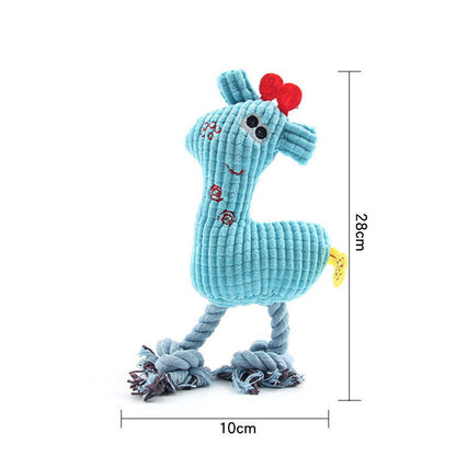 Deer Plush Dog Toy with Squeaker Soft Interactive Toy 2