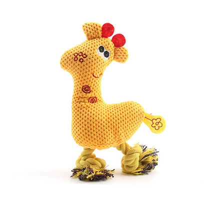 Deer Plush Dog Toys With Squeakers (3)