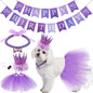 Dog Birthday Party Supplies Set Banner Necklace Hat Skirt