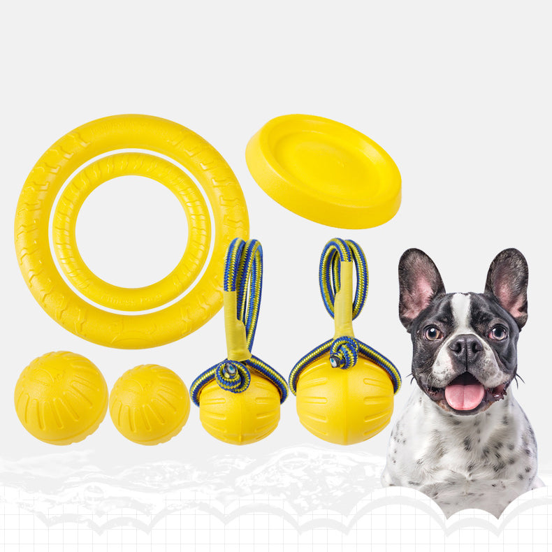 EVA Dog Fetch Toy Set Frisbee Ball Ring Durable 4
