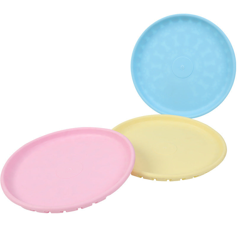 Round TPR Dog Fetch Toy Flying Disc 22.8cm Diameter 2