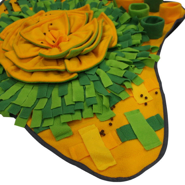 Flower Plush Dog Puzzle Toy Slow Feeder Interactive Snuffle Mat 5