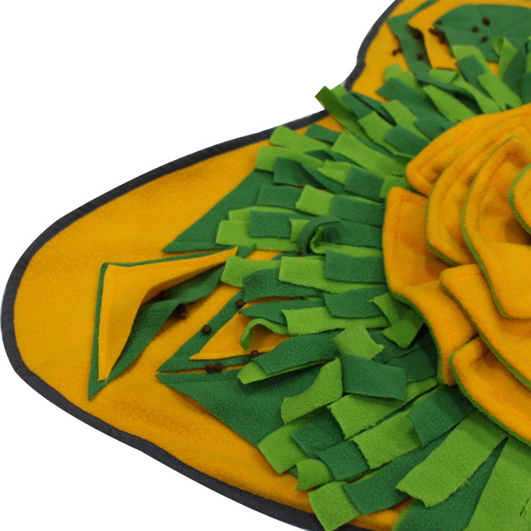 Flower Plush Dog Puzzle Toy Slow Feeder Interactive Snuffle Mat 4
