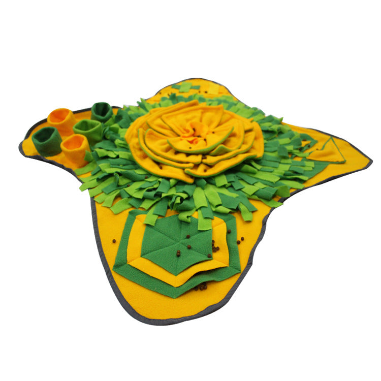 Flower Plush Dog Puzzle Toy Slow Feeder Interactive Snuffle Mat 3