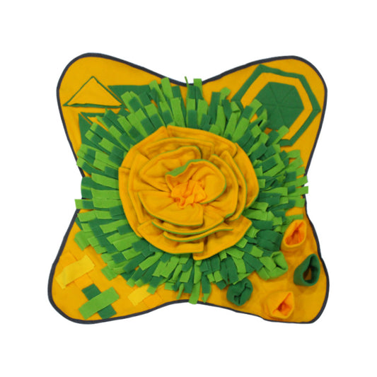 Flower Plush Dog Puzzle Toy Slow Feeder Interactive Snuffle Mat