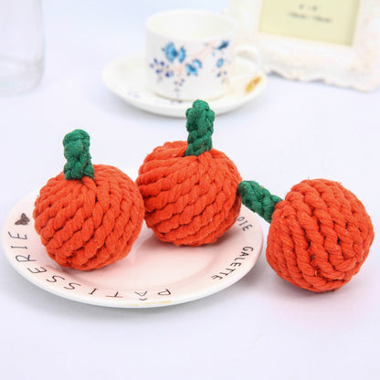 Woven Fruit Dog Rope Toy Cotton Durable 3 Pack 5